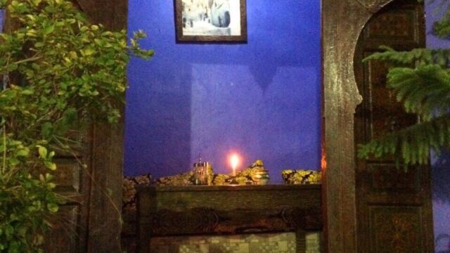 すっごいすてきな個室。デートに最適! モロッコ シャウエン