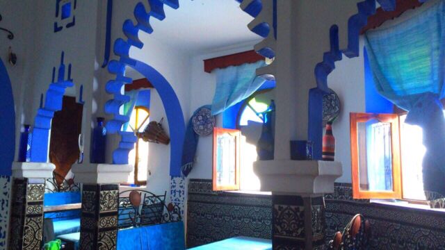 リヤド。内装が本当に可愛い。 モロッコ シャウエン