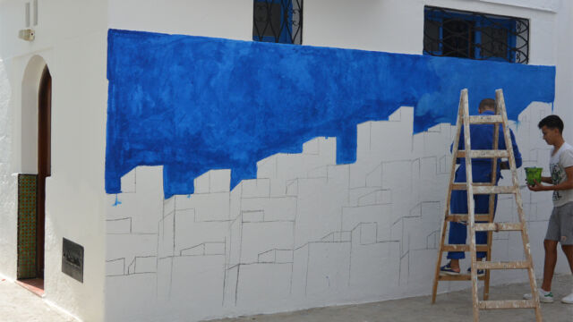 絵の描きかえのお祭り。色塗り